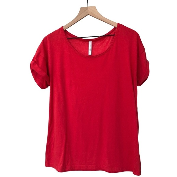 Fabletics Hot Pink Short Sleeve T-Shirt Athletic Running Stretchy - Picture 12 of 13
